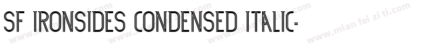 SF Ironsides Condensed Italic字体转换